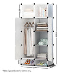 10 Cube DIY Storage Cabinet Wardrobe - White