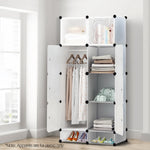 10 Cube DIY Storage Cabinet Wardrobe - White