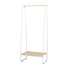 Closet Storage Rack Clothes Hanger Shelf Garment Rail Stand Wardrobe Organiser White