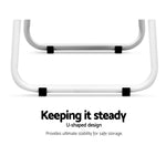 Closet Storage Rack Clothes Hanger Shelf Garment Rail Stand Wardrobe Organiser White