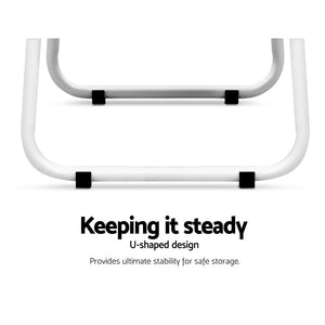 Closet Storage Rack Clothes Hanger Shelf Garment Rail Stand Wardrobe Organiser White