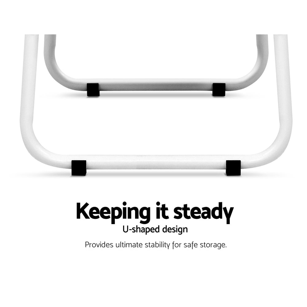 Closet Storage Rack Clothes Hanger Shelf Garment Rail Stand Wardrobe Organiser White