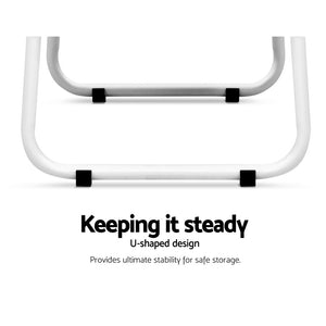 Closet Storage Rack Clothes Hanger Shelf Garment Rail Stand Wardrobe Organiser White