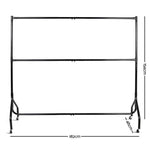 6FT Double Metal Garment Display Rail - Black