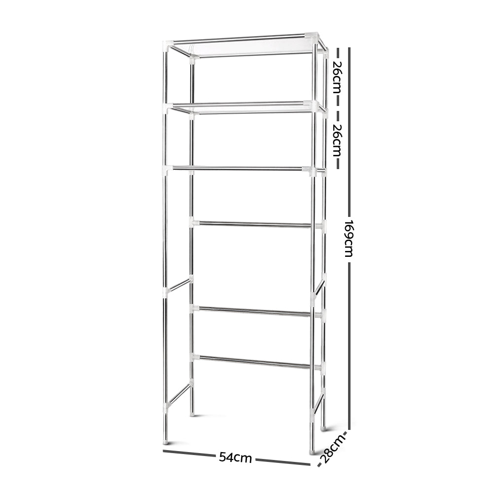 3 Tier Bathroom Storage Rack - Silver