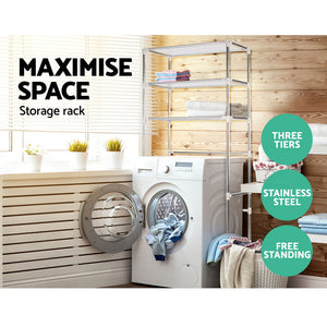 3 Tier Laundry Storage Rack - Silver