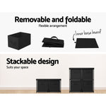 Portable Cube Storage Boxes Cabinet Clothes Toys Drawer Organiser 4 Cubes