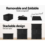 Portable Cube Storage Boxes Cabinet Clothes Toys Drawer Organiser 6 Cubes