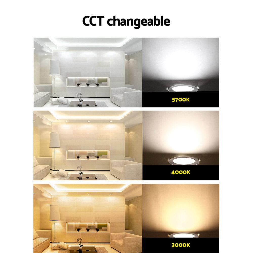 20 x LUMEY LED Downlight Kit Ceiling Bathroom Light CCT Changeable 12W