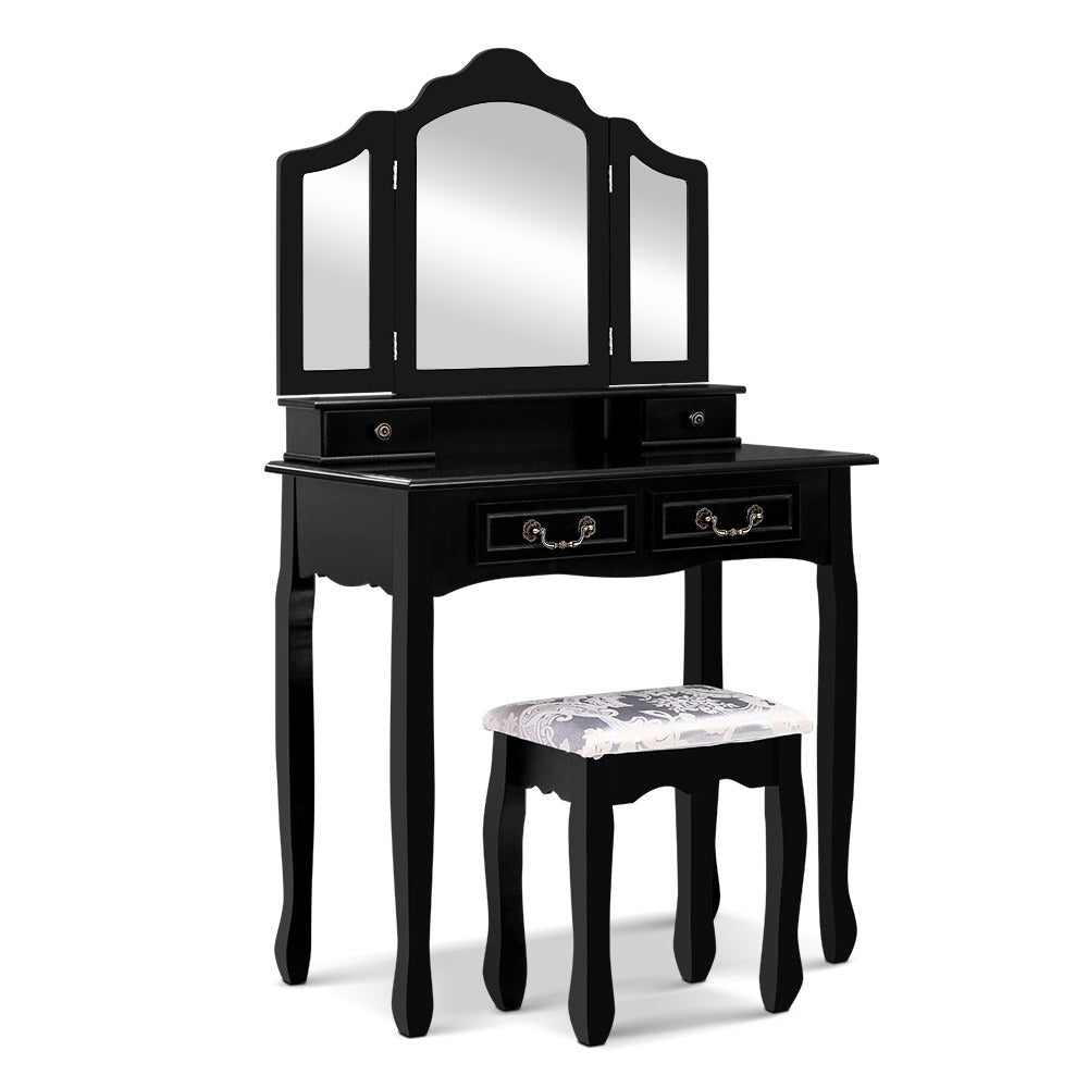 Artiss Dressing Table with Mirror - Black