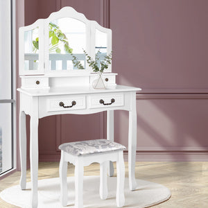 Artiss Dressing Table with Mirror - White