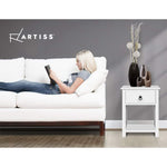 Artiss Bedside Tables Drawers Side Table Nightstand Lamp Chest Unit Cabinet x2