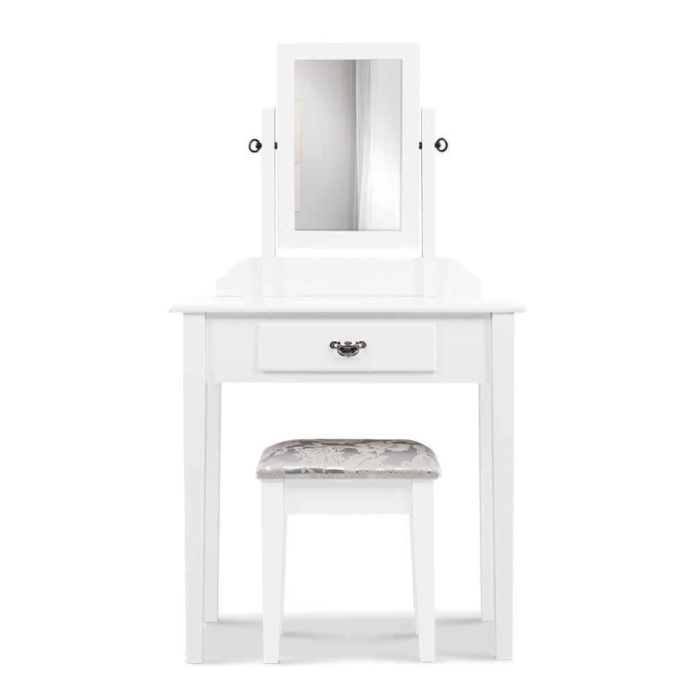 Artiss Dressing Table Stool Mirror Makeup Jewellery Organiser Cabinet Drawer
