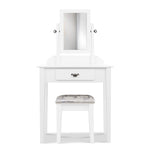 Artiss Dressing Table Stool Mirror Makeup Jewellery Organiser Cabinet Drawer