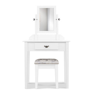 Artiss Dressing Table Stool Mirror Makeup Jewellery Organiser Cabinet Drawer