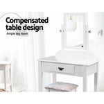 Artiss Dressing Table Stool Mirror Makeup Jewellery Organiser Cabinet Drawer