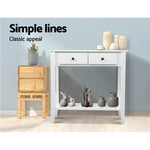 Artiss Hallway Console Table Hall Side Entry 2 Drawers Display French White Desk