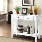 Artiss Hallway Console Table Hall Side Entry 2 Drawers Display French White Desk