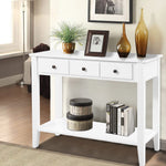 Artiss Hallway Console Table Hall Side Entry 3 Drawers Display French White Desk