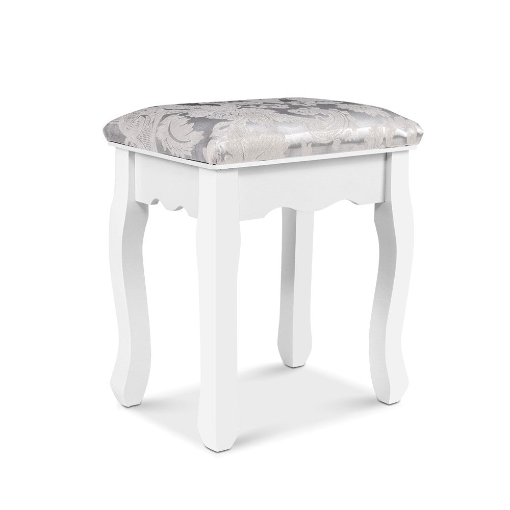Artiss Dressing Stool Bedroom White Make Up Chair Living Room Fabric Furniture