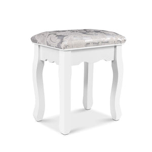 Artiss Dressing Stool Bedroom White Make Up Chair Living Room Fabric Furniture