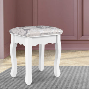 Artiss Dressing Stool Bedroom White Make Up Chair Living Room Fabric Furniture
