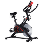 Spin Exercise Bike Flywheel Fitness Commercial Home Workout Gym Phone Holder Black