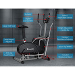 Everfit 5in1 Elliptical Cross Trainer Exercise Bike Bicycle Fitness