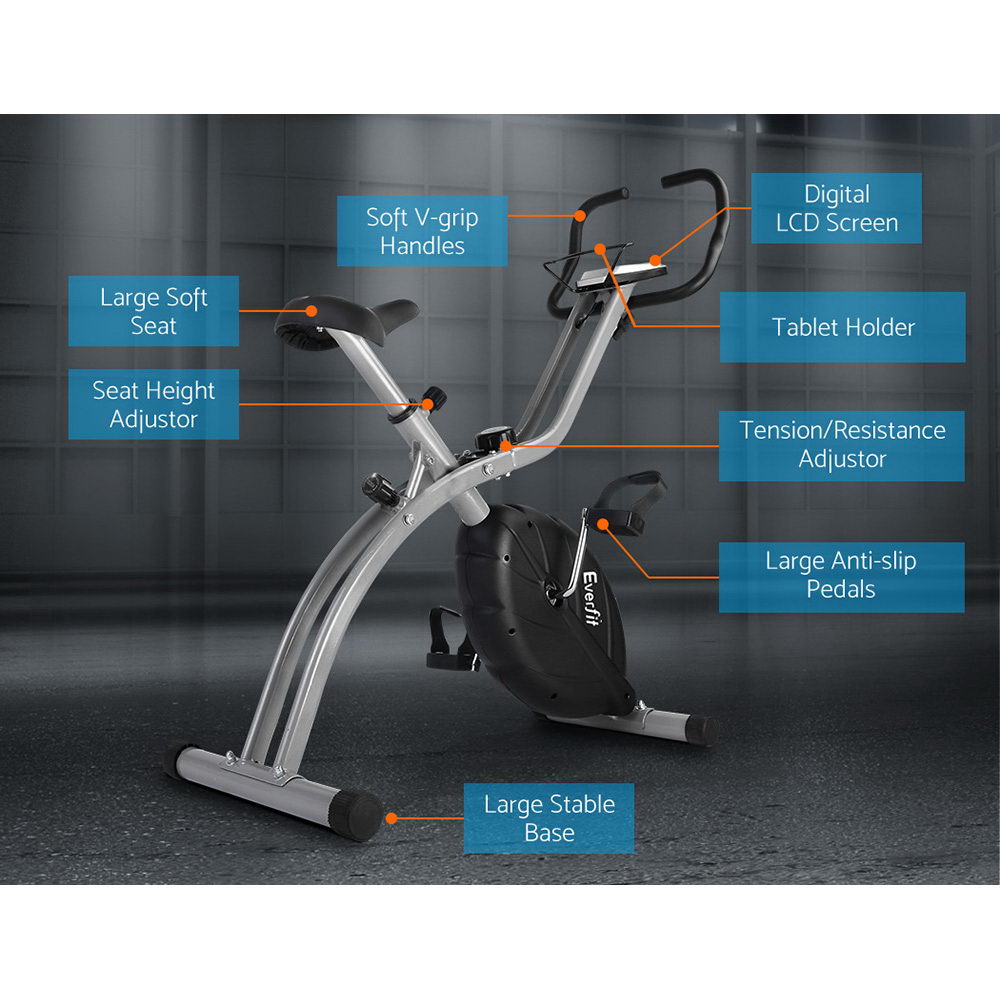 Everfit Folding Magnetic Exercise X-Bike X bike Bicycle Cycling Fitness