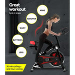 Everfit Spin Exercise Bike Cycling Fitness Commercial Home Workout Gym Equipment Black