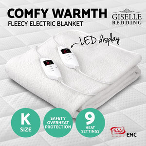 Giselle Bedding 9 Setting Fully Fitted Electric Blanket - King