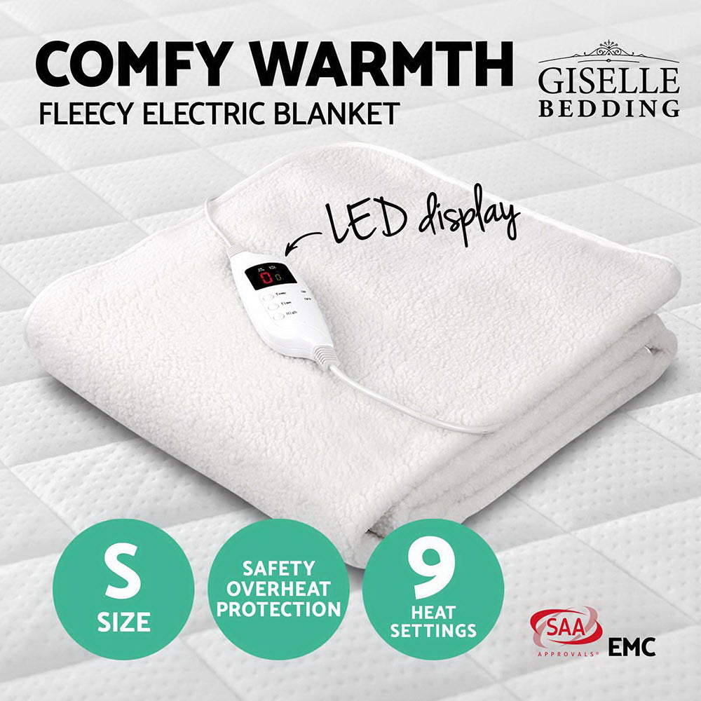 Giselle Bedding 9 Setting Fully Fitted Electric Blanket - Single