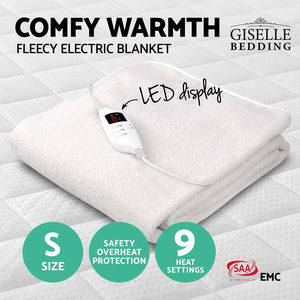 Giselle Bedding 9 Setting Fully Fitted Electric Blanket - Single