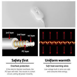 Giselle Bedding 3 Setting Fully Fitted Electric Blanket - Queen 