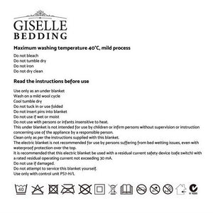 Giselle Bedding 3 Setting Fully Fitted Electric Blanket - Single