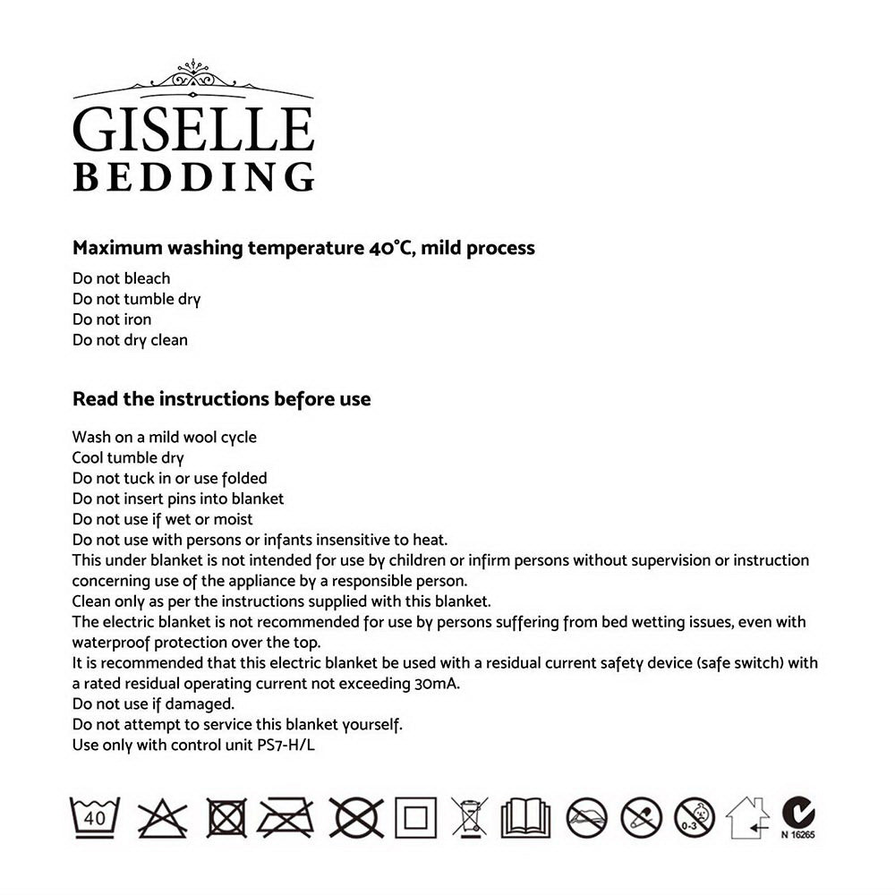 Giselle Bedding Electric Throw Blanket - Burgundy