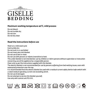 Giselle Bedding Electric Throw Blanket - Navy