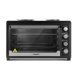 Devanti Electric Convection Oven Benchtop Rotisserie Grill 60L Hotplate Black