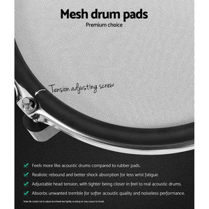 8 Piece Electric Electronic Drum Kit Mesh Drums Set Pad and Stool For Kids Adults