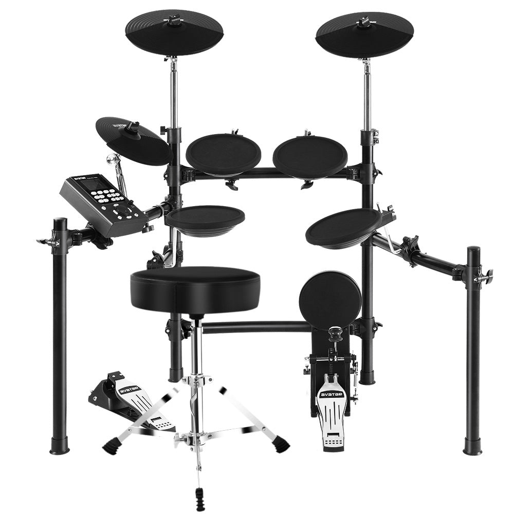 8 Piece Electric Electronic Drum Kit Drums Set Pad and Stool For Kids Adults Sili