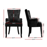 Artiss French Provincial Dining Chair - Black