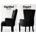 Artiss French Provincial Dining Chair - Black