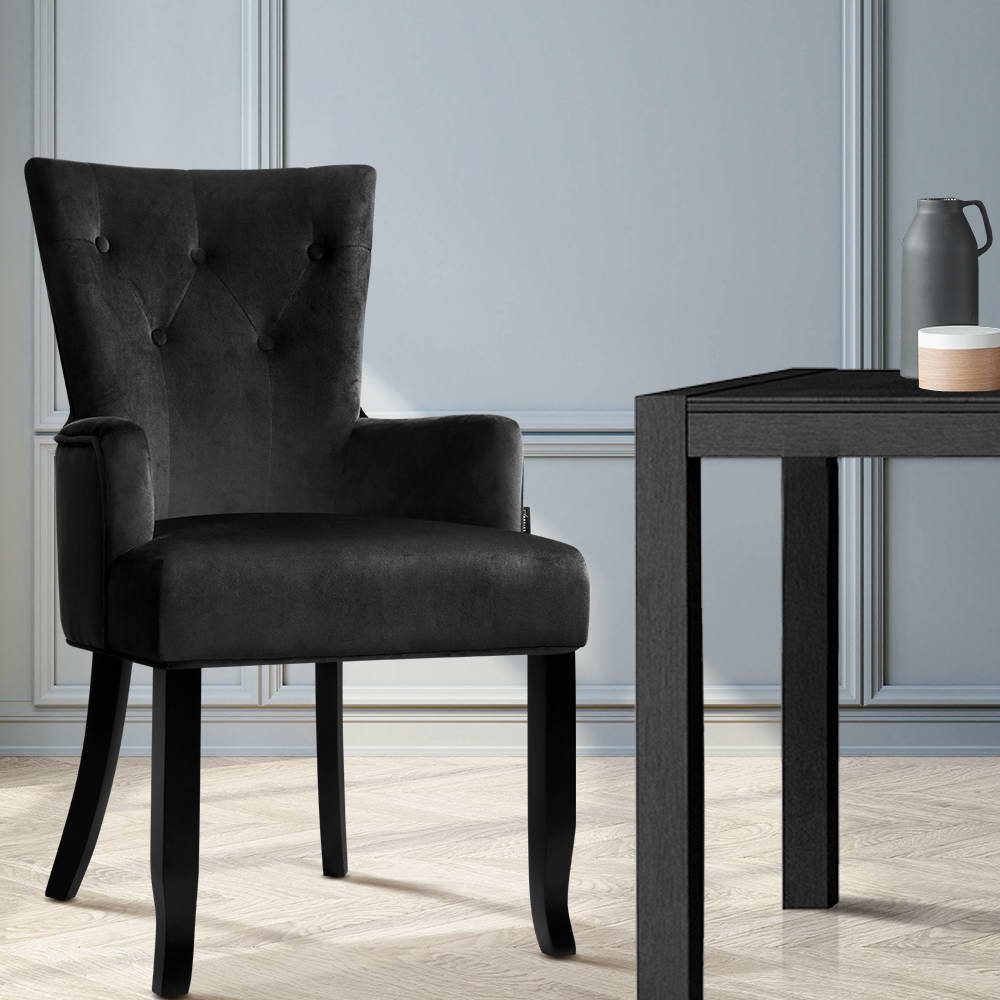 Artiss French Provincial Dining Chair - Black