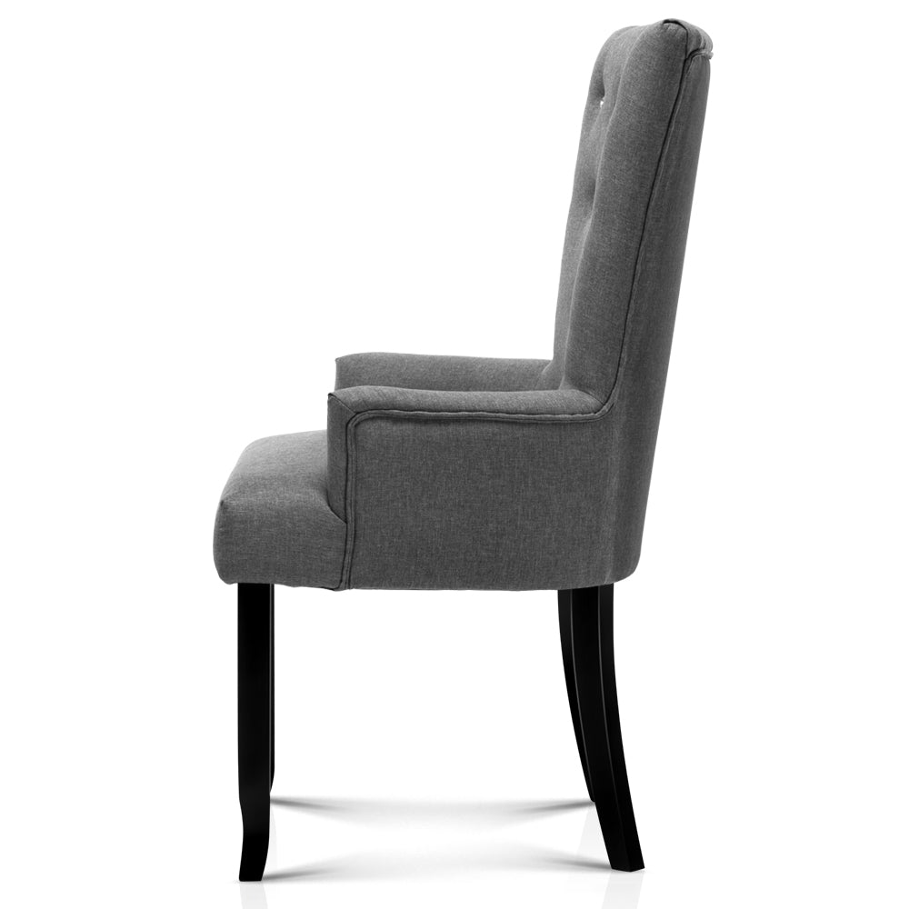 Artiss Cayes French Provincial Dining Chair - Grey