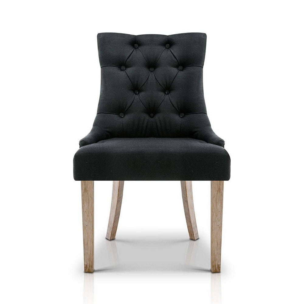 Artiss French Provincial CAYES Dining Chair Black