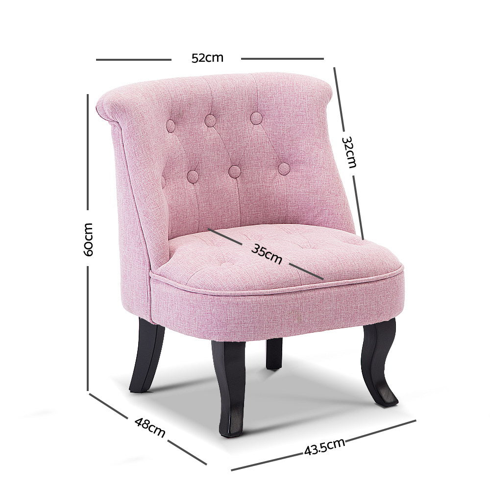 Artiss Kids Lorraine Chair - Pink