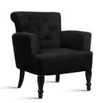 Artiss French Lorraine Chair Retro Wing - Black