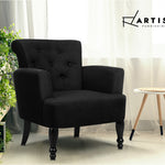 Artiss French Lorraine Chair Retro Wing - Black