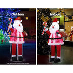 Jingle Jollys Christmas Motif Lights Santa Foldable 120 LED Outdoor Decoration