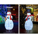 Jingle Jollys Christmas Motif Lights Foldable Snowman 120 LED Fairy Outdoor